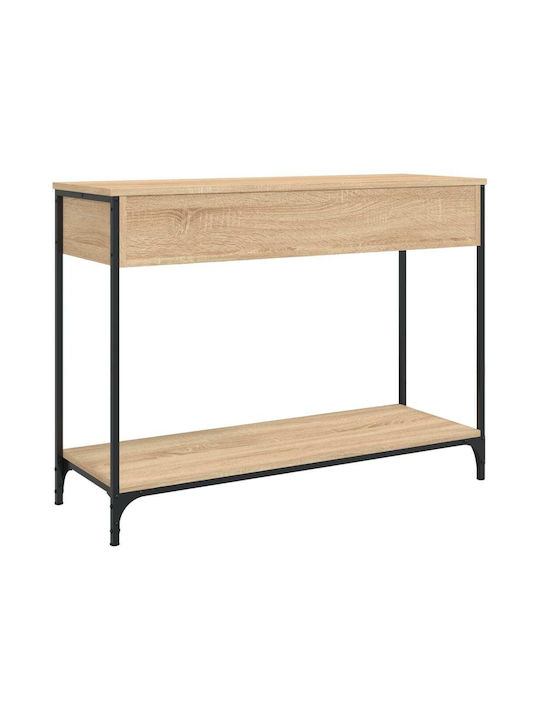 Console Table Wood & Metal Sonoma Oak L100xW34.5xH75cm