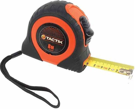 Tactix 8m Μετροταινία με Αυτόματη Επαναφορά 25mm x 8m