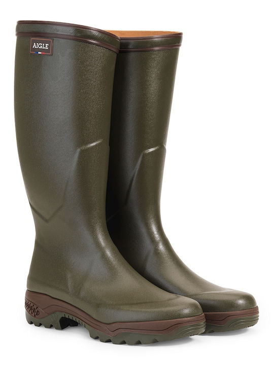 Aigle Parcours 2 Hunting Wellingtons in Khaki color