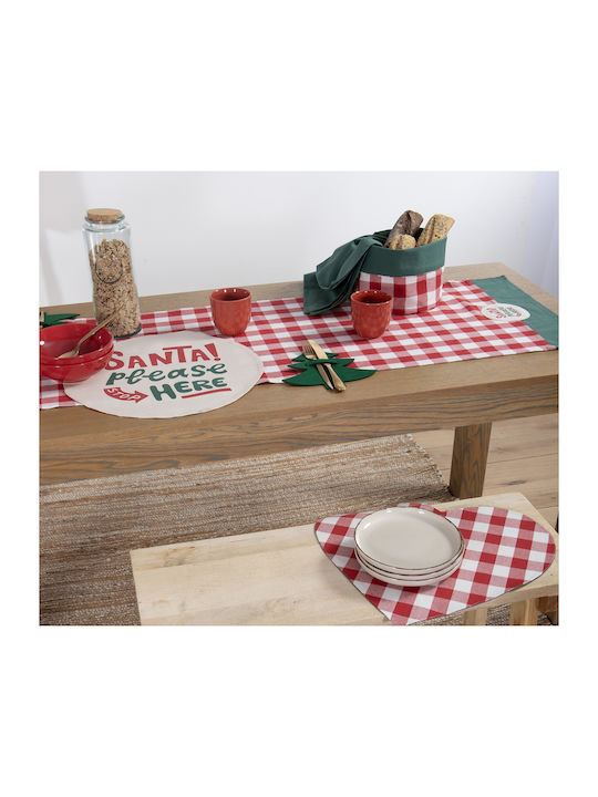 Nef-Nef Homeware Christmas Placemats Fabric Red L38xW38xD38cm.