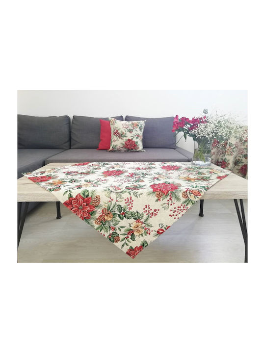 Dimeco Christmas Tablecloth Multicolour L135xW135cm 1pcs Π81001300008901