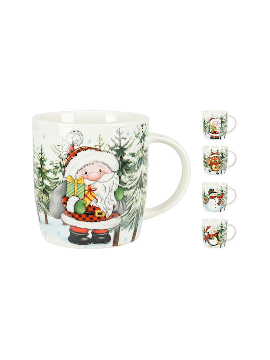 JK Home Decoration Χριστουγεννιάτικη Κούπα Πορσελάνινη 9x9x12x9εκ. (Διάφορα Σχέδια)