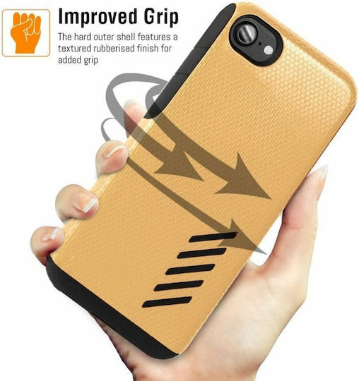 Orzly Grip-Pro Champagne Gold Back Cover Κίτρινο (iPhone SE 2022/2020)