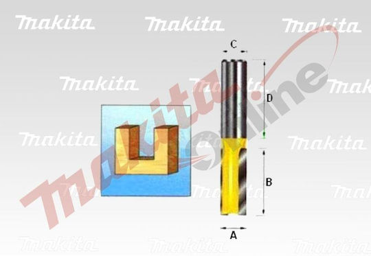 Makita Wood Cutter Straight Single Flute Cutting Tool Tool for Groove Shaping in Wood 5mm