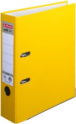 Herlitz Binders 4/30 for Paper A4 with 2 s Rings Yellow maX.file 1pcs