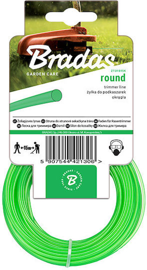 Bradas ZTO30100K Round Brush Cutter Trimmer Line Length 100m and Thickness 3mm