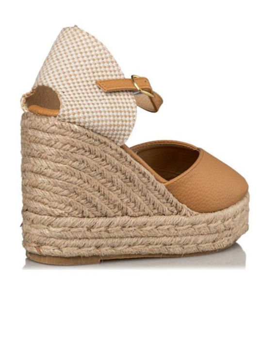 Envie Shoes Platforme dama în stil espadrile Tabac maro