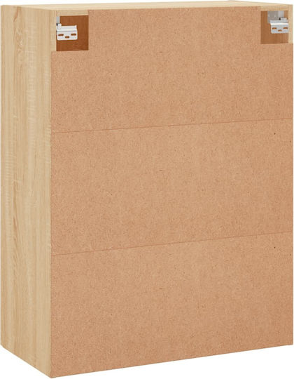 Hängeschrank fürs Wohnzimmer aus Spanplatte Sonoma-Eiche 69,5x34x90 cm