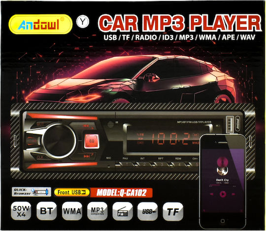 Andowl Qca102 Автомобилно Радио 1 DIN Bluetooth USB