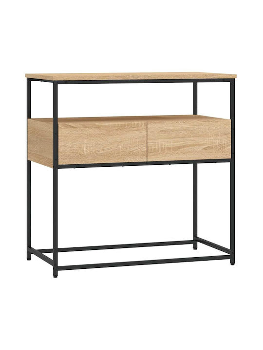 Console Table Wood & Metal Sonoma Δρυς L75xW40xH75cm