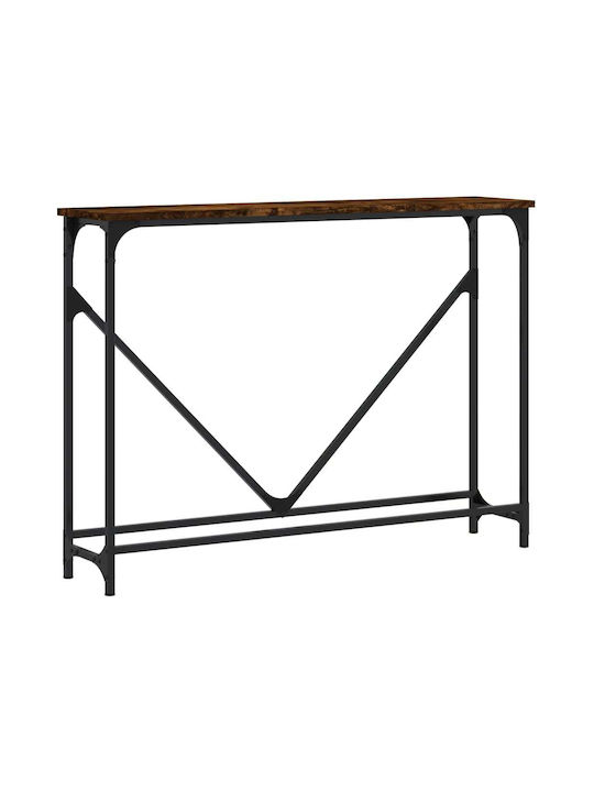 Console Table Wood & Metal Smoky Oak L102xW22.5xH75cm