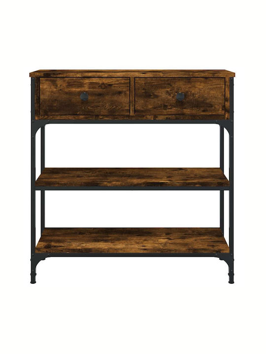 Console Table Wood & Metal Smoky Oak L72.5xW25xH75cm