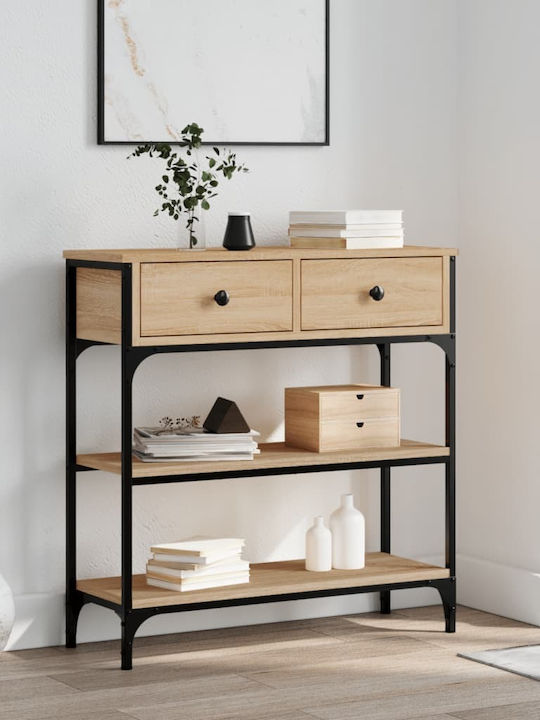 Console Table Wood & Metal Sonoma Oak L72.5xW25xH75cm