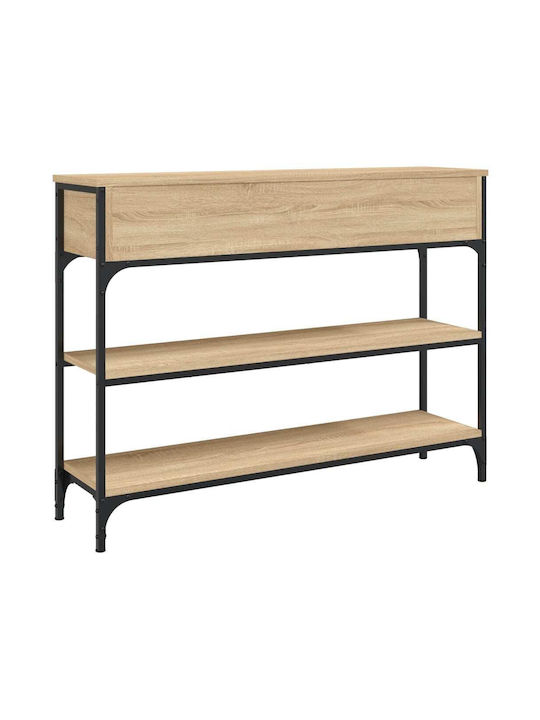 Console Table Wood & Metal Sonoma Oak L100xW25xH75cm