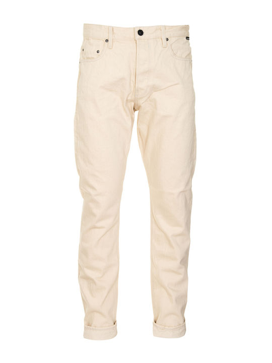 Triple A Men's Jeans Pants with Regular Straight Fit Ecru