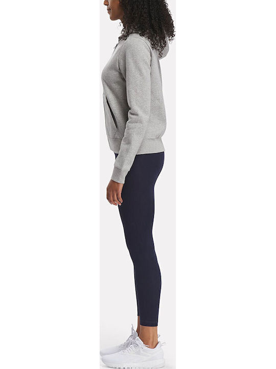 Identity Small Logo Γυναικεία Ζακέτα Φούτερ με Κουκούλα Medium grey hea
