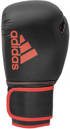 adidas Hybrid 80 Γάντια Πυγμαχίας από Συνθετικό Δέρμα για Αγώνα Μαύρα