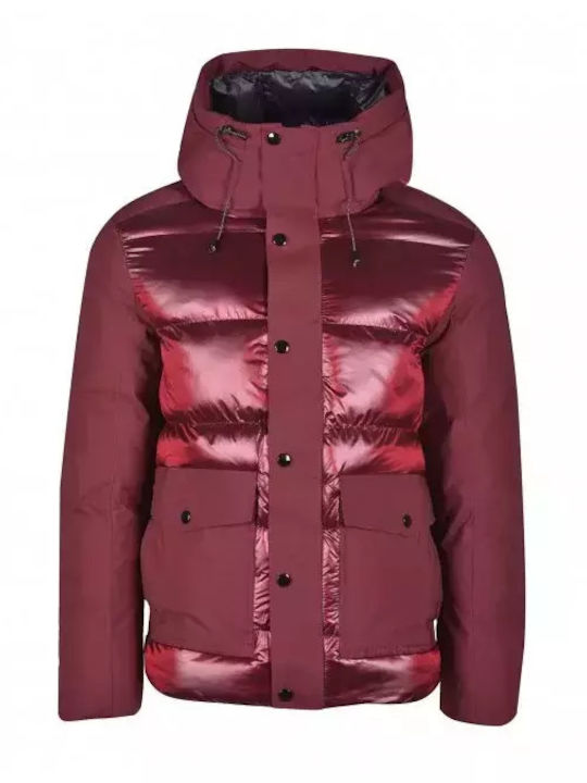 Makis Tselios Fashion Men's Winter Puffer Jacket Red.