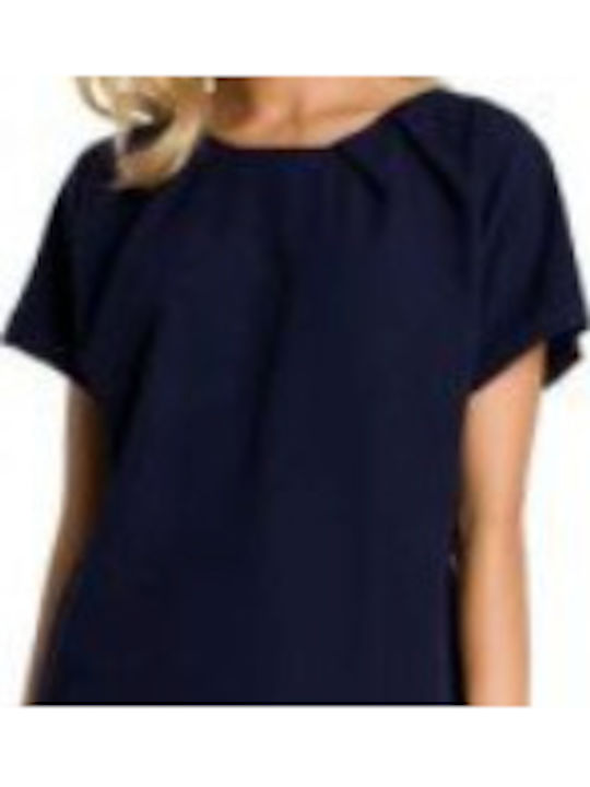 Sommer Mini Damenkleid Blau Marine