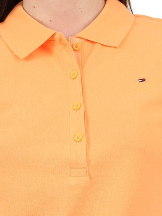 Tommy Hilfiger Women's Polo Shirt Short Sleeve Orange