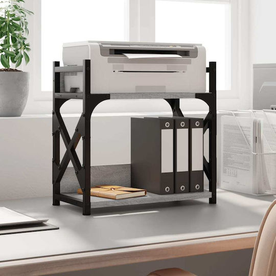 Printer Table Stand 2 Levels Grey Sonoma 40x20x40