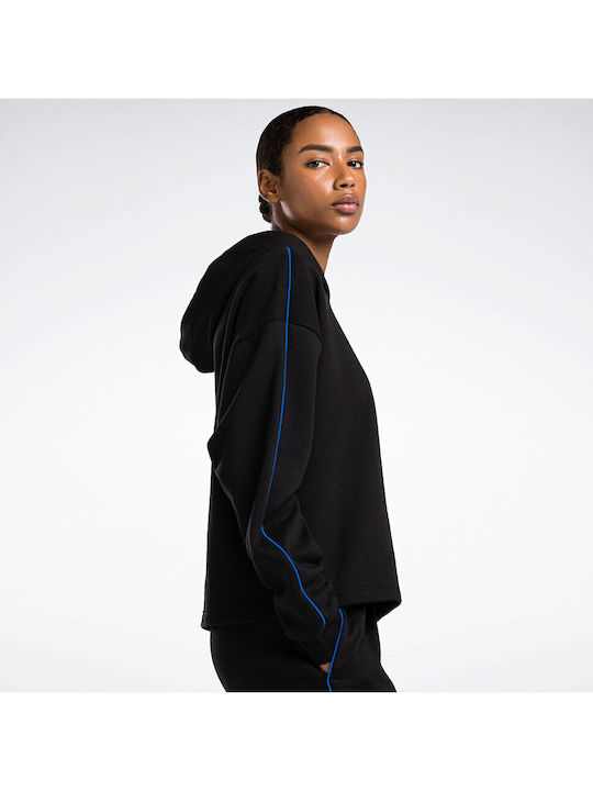 Identity Cropped Women's Sweatshirt Hooded Black