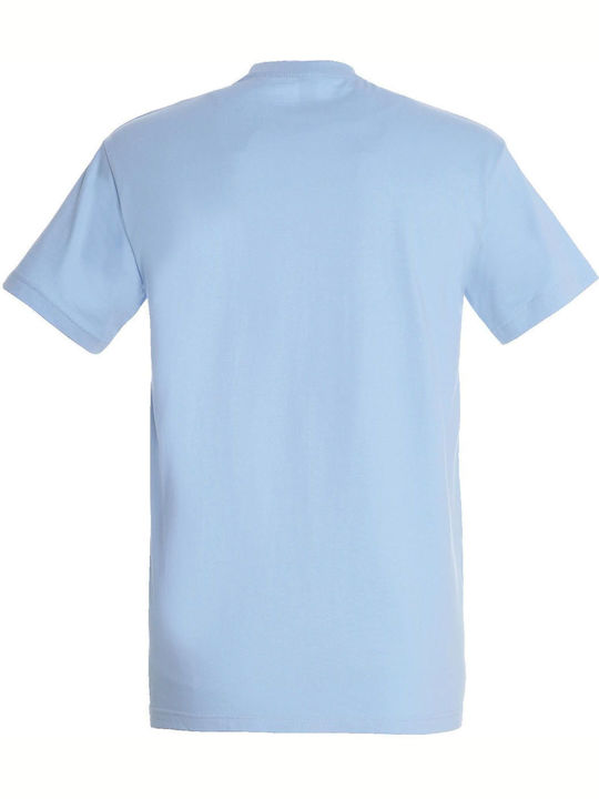Sol's Ανδρικό Διαφημιστικό T-shirt Κοντομάνικο σε Γαλάζιο Χρώμα Sol's Ανδρικό Διαφημιστικό T-shirt Κοντομάνικο σε Γαλάζιο Χρώμα