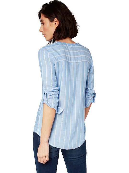 Damen Hemd Blue Gestreift