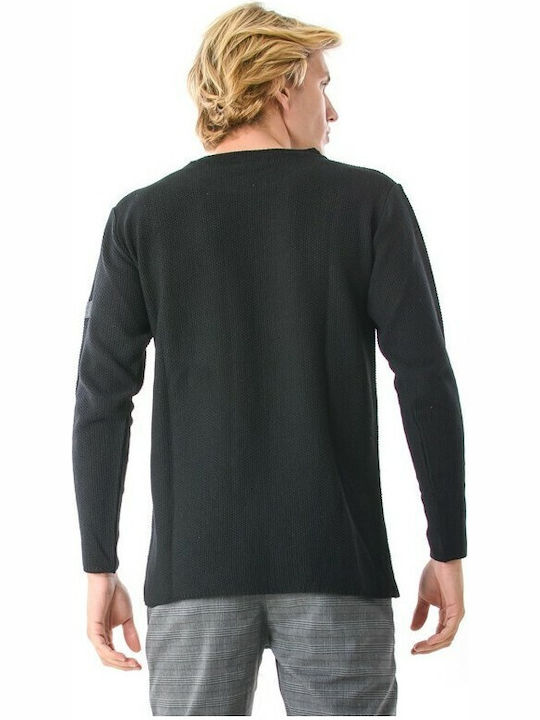 Bellissimo Men's Long Sleeve Sweater Black