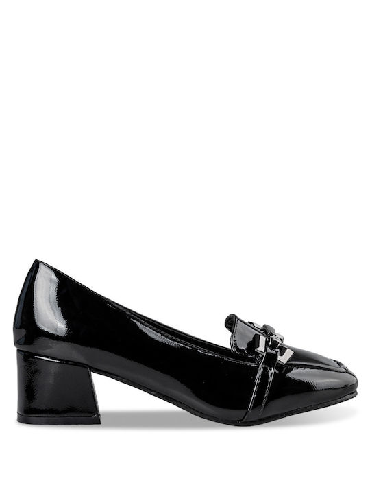 Envie Shoes Leather Black Medium Heels