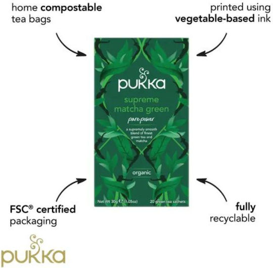 Pukka Matcha Τσάι Supreme 20 Φακελάκια 30gr