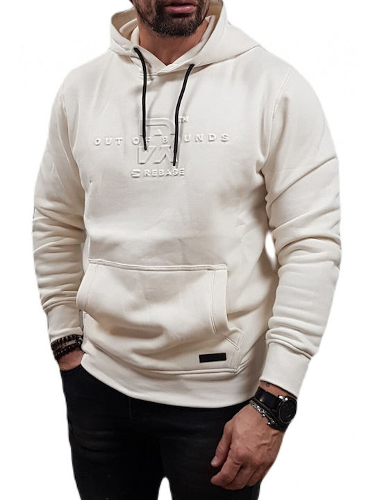 Rebase Men's Sweatshirt with Hood Polar White