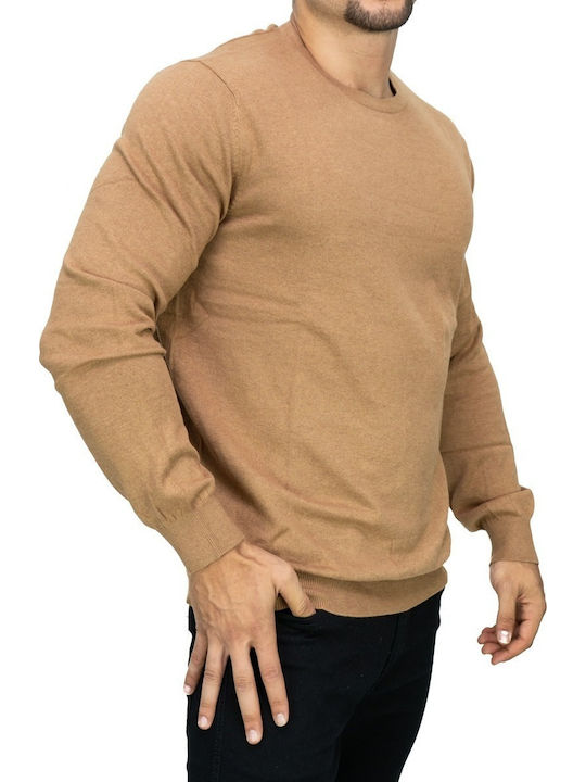 Herrenblusen Langarm Braun Pullover