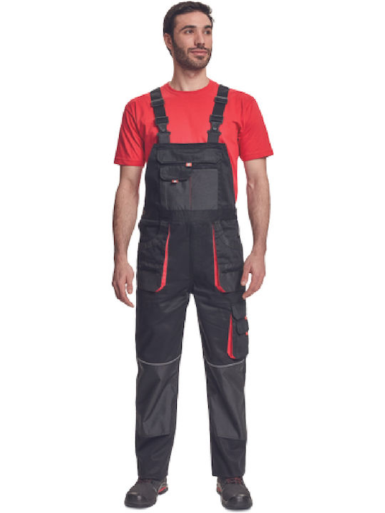 Cerva Work Coveralls Dungarees Cotton Black