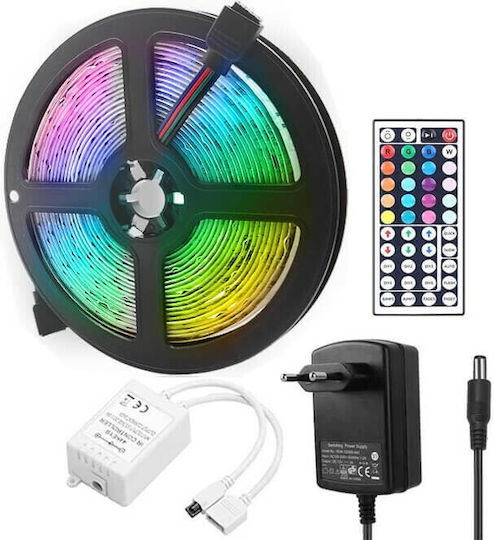 LED Strip 12V RGB Light 5m Type SMD5050 with Power Supply & Remote Control
