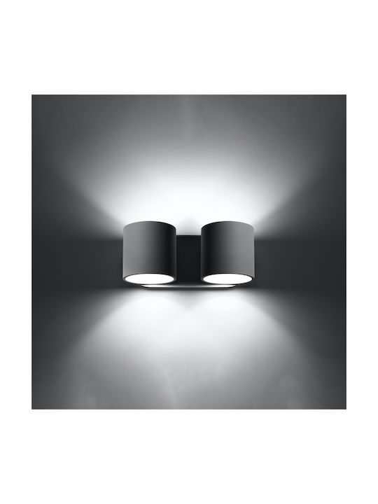Sollux Orbis 2 Modern Lamp Wall Gray 26x14x14cm