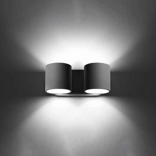 Sollux Orbis 2 Modern Lamp Wall Gray 26x14x14cm