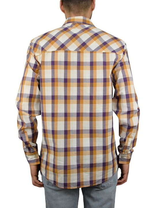 Wesc Men's Shirt Long-sleeved Checked Purple