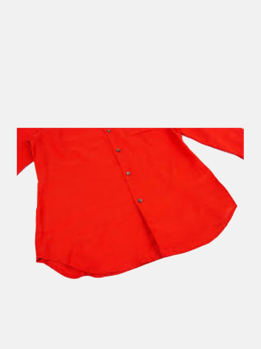 Langärmlig Flanell Hemd Lava Red C505375