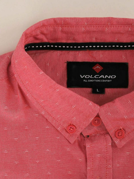 Volcano Men's Shirt Long Sleeve Red