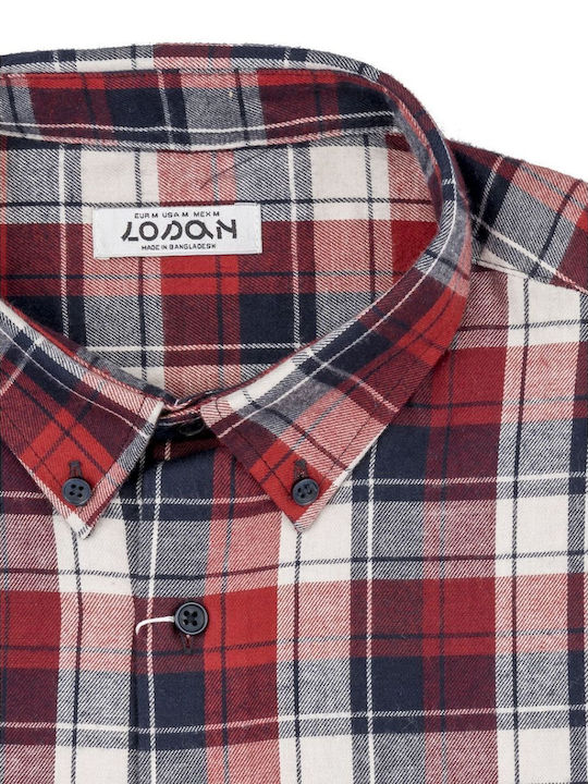 Langärmlig Flanell Hemd Red