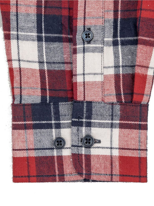 Langärmlig Flanell Hemd Red
