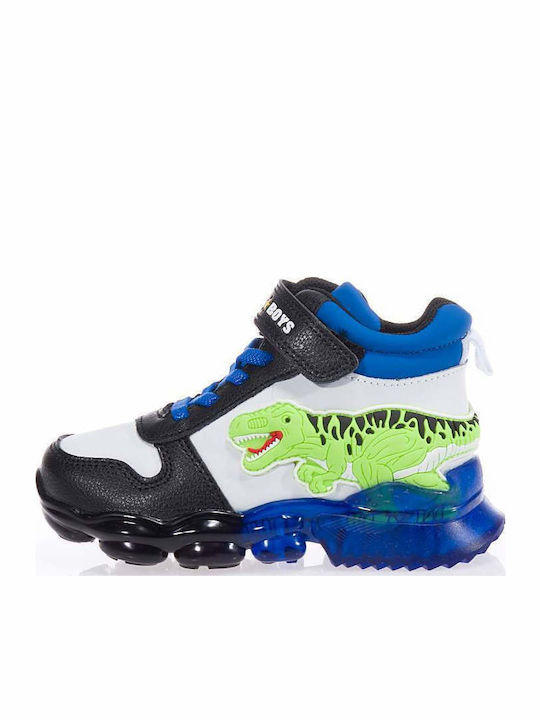 T-Rex Încălțăminte sport Inalta pentru copii cu scai și lumini Multicolor