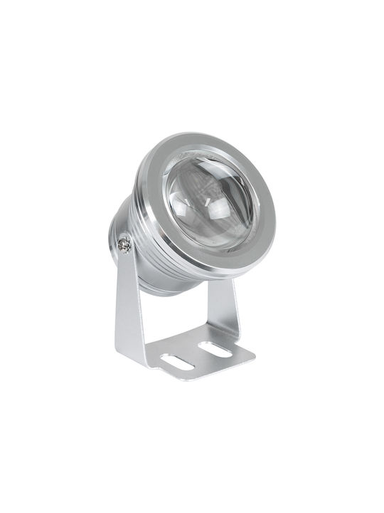 GloboStar LED Outdoor Projector Lamp 10W RGB IP65 Silver