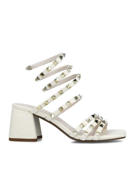 Leder Sandalen Weiß
