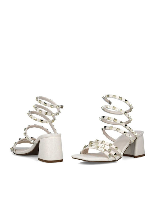 Leder Sandalen Weiß
