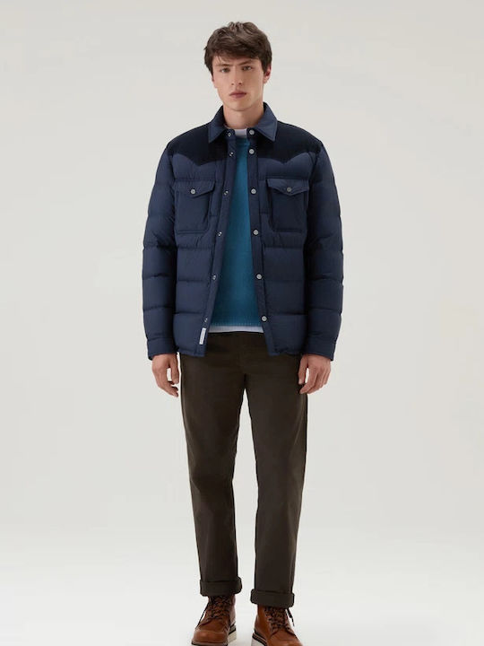 Woolrich Cămașă Bărbătească Supraîmbrăcăminte Cu mânecă lungă Blue