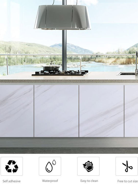 Self-adhesive Wall Mural White 60x300cm