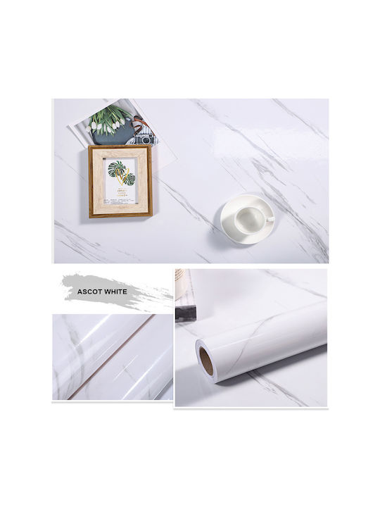 Self-adhesive Wall Mural White 60x300cm