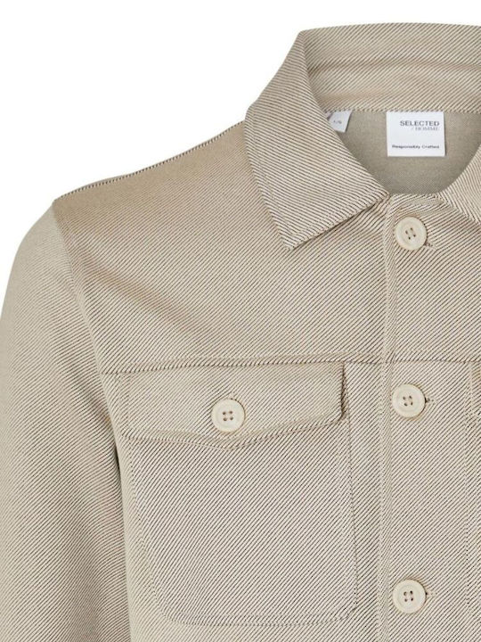 Long Sleeve Overshirt in Regular Fit Fog